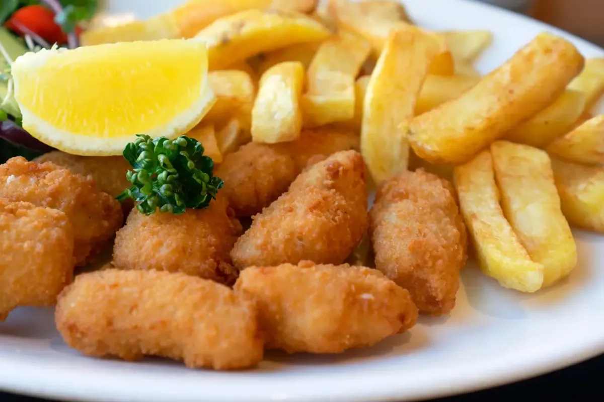 Scampi and chips
